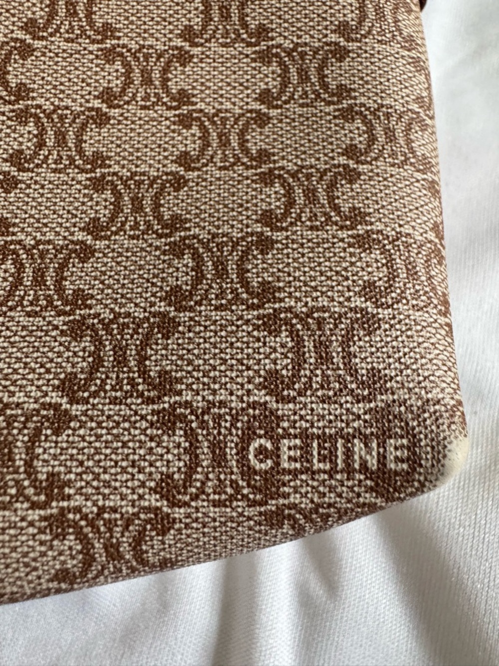 Vintage Celine macadam pvc Leather-Trim Monogram Pouch - Picture 3 of 11